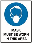 600x450mm  Metal  Mask Must be Worn in This  Area
