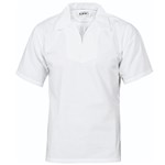 DNC V Neck Food Industry Jerkin Short Sleeve White