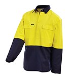 WorkIt Hi Vis Cotton Drill Closed Front Welders Shirt