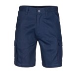 DNC Middle Weight Double Angled Cotton Drill Cargo Shorts Navy
