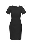Biz Corporates Ladies Shift Dress Short Sleeve Wool Stretch