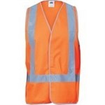 DNC Safety Vest Polyester with X Pattern Reflective Tape