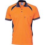 DNC Polo Shirt CoolBreeze 100 Polyester Micromesh Mesh Panel Short Sleeve