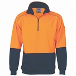 DNC Fleecy 12 Zip Jumper Reflective Piping PolyesterCotton 2 Tone