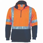 DNC Fleecy 12 Zip Jumper PolyesterCotton X Pattern Reflective Tape