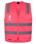 JBs Hi Vis Day Night Zip Safety Vest with ID Pocket 100 Polyester