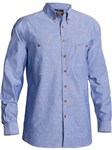 Bisley Chambray Shirt Long Sleeve 100 Cotton Blue