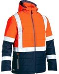 Bisley Hi Vis Puffer Jacket  Showerproof with H Pattern Reflective Tape