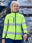 Bisley Ladies Two Tone Hi Vis Soft Shell Jacket with Reflective Tape