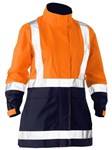 Bisley Ladies Taped Hi Vis Recycled Rain Shell Jacket