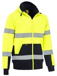 Bisley Hi Vis Fleece Hoodie with Reflective Tape  Sherpa Lining