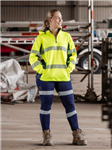 Bisley Ladies Flex and Move HiVis Taped Liquid Repellent Fleece Hoodie