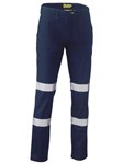 Bisley Stretch Cotton Drill Work Pants with Biomotion Stretch Reflective Tape