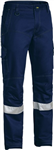 Bisley X Flow Rip Stop 100 Cotton  Engineered Cargo Work Pants Navy with Reflective Tape