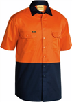 Bisley Lightweight Cool 2 Tone Short Sleeve Drill Shirt