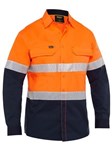 Bisley Mens X Airflow Long Sleeve Work Shirt 88 Polyester 9 Cotton 3 Spandex Stretch Ripstop with Perforated Reflective Tape