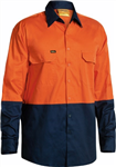 Bisley Lightweight Cool 2 Tone Drill Shirt with Gussets