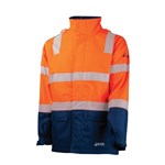BOOL Hi Vis Parka Flame Retardant  AntiStatic Fabric FR Reflective Tape with ZipOff Sleeves PPE 3 260 calcm2