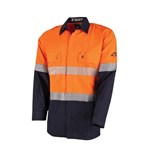 BOOL Parvotex Inherent Fire Retardant Two Tone LS Shirt with FR Segmented Tape Nylon Stud Closure Rated to PPE 1  59 calcm2