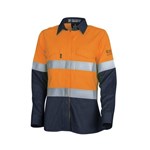 BOOL Ladies Parvotex Inherent Fire Retardant LS Shirt with Loxy FR Reflective Tape Nylon Stud Closure Rated to PPE 2  86 calcm2