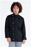 Aussie Chef Modern Tunic Chef Jacket Long Sleeve Black