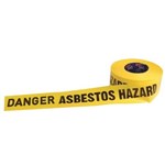 Danger Asbestos Hazard Barrier Tape 75mm300mtr YellowBlack