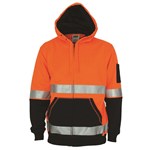DNC Hoodie Fleecy Full Zip with Reflective Tape