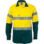 DNC Cotton Drill Shirt Lightweight Vents Underarms Long Sleeve RT1 Reflective Tape