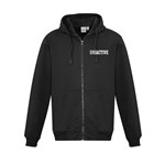 Biz Collection Mens Crew Full Zip Hoodie PolyCotton Fleece Black