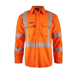 Flame Buster ARC Flash Shirt with NSW Rail X Pattern Reflective Tape HRC 2 ATPV 8calcm2