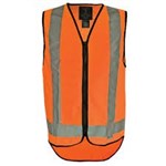 Prime Mover Safety Vest Zip Front with X Pattern Reflective Tape