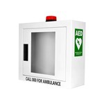 Steel Wall Defib Cabinet With Alarm Australian Resus Council Approved 380mm H x 420mm W x 150mm D