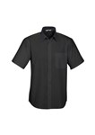 Biz Collection Mens Base Shirt Short Sleeve 65 Polyester 35 Cotton Poplin