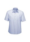 Biz Collection Mens Ambassador Stripe Shirt Short Sleeve 75 Polyester 25 Cotton yarn dyed