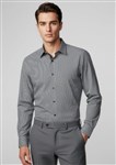 Biz Collection Mens Edge Shirt Long Sleeve 55 polyester 45 cotton
