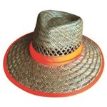 Straw Hat with HiVis band