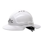 Tuffgard Broadbrim Hard Hat Vented White ARTC 1 Colour Print