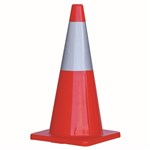 Traffic Cone Orange with Reflective Tape 700mm H