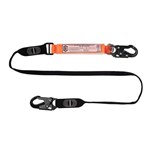 Linq Single Leg Shock Absorbing Webbing Lanyard 2 x Snap Hook 2M