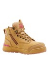 Hard Yakka 3056 Ladies Lace Up Zip Sided Boot Wheat